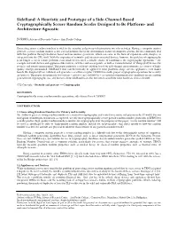 Siderand: a Heuristic and Prototype of a Side-Channel-Based Cryptographically Secure Random Seeder Designed to Be Platform- and Architecture-Agnostic