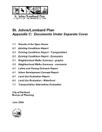 St. Johns/Lombard Plan: Appendix C