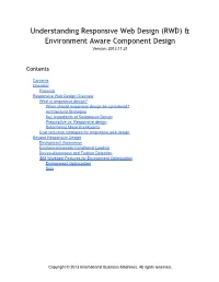 Understanding Responsive Web Design (RWD) & Environment