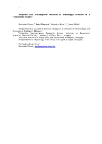 1 Adaptive and Maladaptive Features of Schizotypy Clusters in A