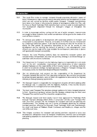Chapter 11: Transport and Parking