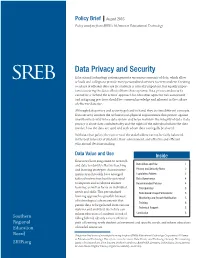 Data Privacy and Security
