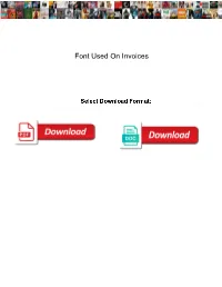 Font Used on Invoices