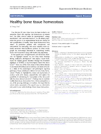Healthy Bone Tissue Homeostasis Je-Yong Choi1