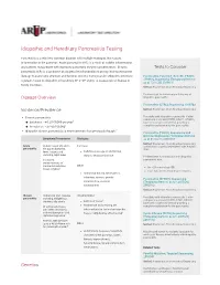 Idiopathic and Hereditary Pancreatitis Testing