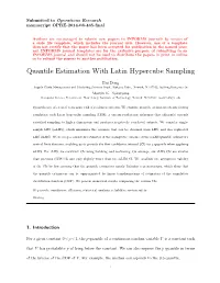 Quantile Estimation with Latin Hypercube Sampling