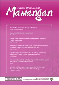 Sejarah Dan Nilai Songket Pandai Sikek