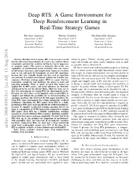 A Game Environment for Deep Reinforcement Learning in Real-Time Strategy Games