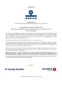 Listing of Bonds Issued by Havilafjord AS in a NOK 1,000,000,000 FRN Senior Secured Open Bond Issue with Maturity in 2023 ISIN: NO 0010825284
