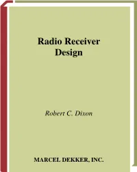 Radio Receiver Design