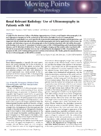 Renal Relevant Radiology: Use of Ultrasonography in Patients with AKI