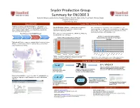 Snyder Produc&On Group Summary for ENCODE 3