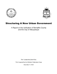 Unification Exploratory Group Report