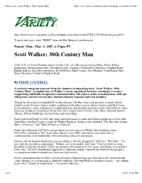 Variety.Com - Scott Walker: 30Th Century Man