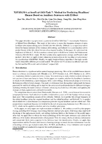 XSYSIGMA at Semeval-2020 Task 7: Method for Predicting Headlines