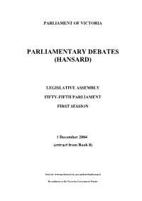 1 December 2004 (Extract from Book 8)