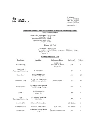 ADS1243SJD Reliability Report