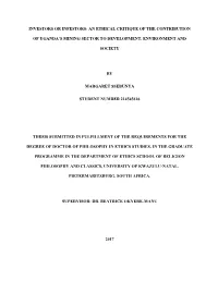 An Ethical Critique of the Contribution of Uganda's