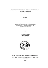 Borrowing in the Translation of Deception Point Novel by Dan Brown
