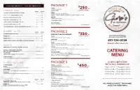Catering Menu