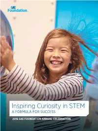 Inspiring Curiosity in STEM a FORMULA for SUCCESS