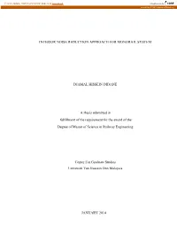 Interior Noise Reduction Approach for Monorail System
