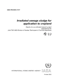 Irradiated Sewage Sludge for Application to Cropland