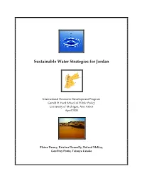 Sustainable Water Strategies for Jordan
