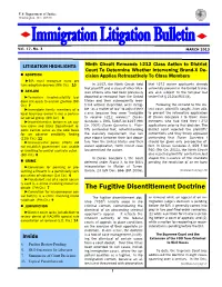 The Fugitive Disentitlement Doctrine
