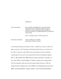 ABSTRACT Title of Dissertation