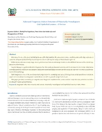 Advanced Diagnostic Aids in Detection of Potentially Premalignant Oral Epithelial Lesions - a Review