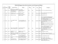 AY2018-2019 Regional Center Wise Study Centers List and Programmes Affiliated