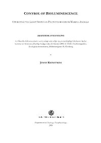 Control of Bioluminescence