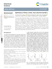 Symmetry of Three-Center, Four-Electron Bonds†‡