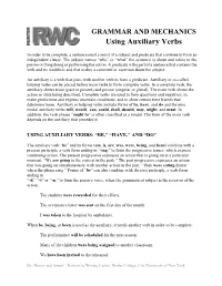 Using Auxiliary Verbs