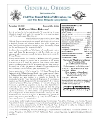 2020-2021 Speaker Schedule Commanding General