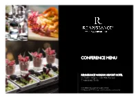 Conference Menus
