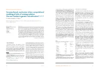 Genome-Based, Mechanism-Driven Computational Modeling of Risks Of