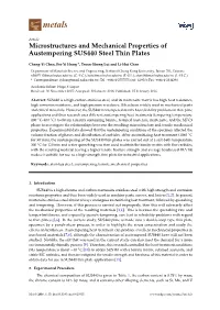 Microstructures and Mechanical Properties of Austempering SUS440 Steel Thin Plates