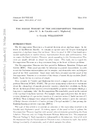 The Hodge Theory of the Decomposition Theorem (After De