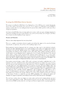 The ISP Column Scoring the DNS Root Server System
