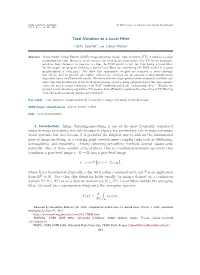 Total Variation As a Local Filter∗