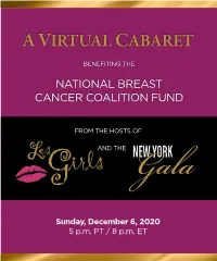 A VIRTUAL CABARET EVENT in Support Of