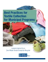 Best Practices for Textile Collection for Municipal Programs