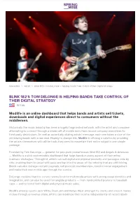 Blink 182'S Tom Delonge Is Helping Bands Take Control of Their Digital Strategy