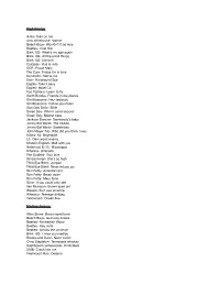 Jason Weeks Song List