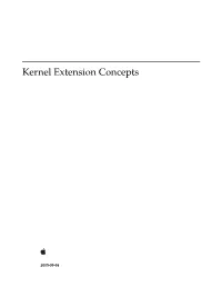 Kernel Extension Concepts