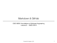 Markdown & Github