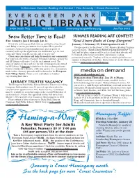 Newsletter and Summer Reading Clear Your Conscience and Help the Needy in Our Community! Promotional Materials