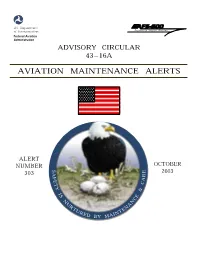October 2003 Alerts